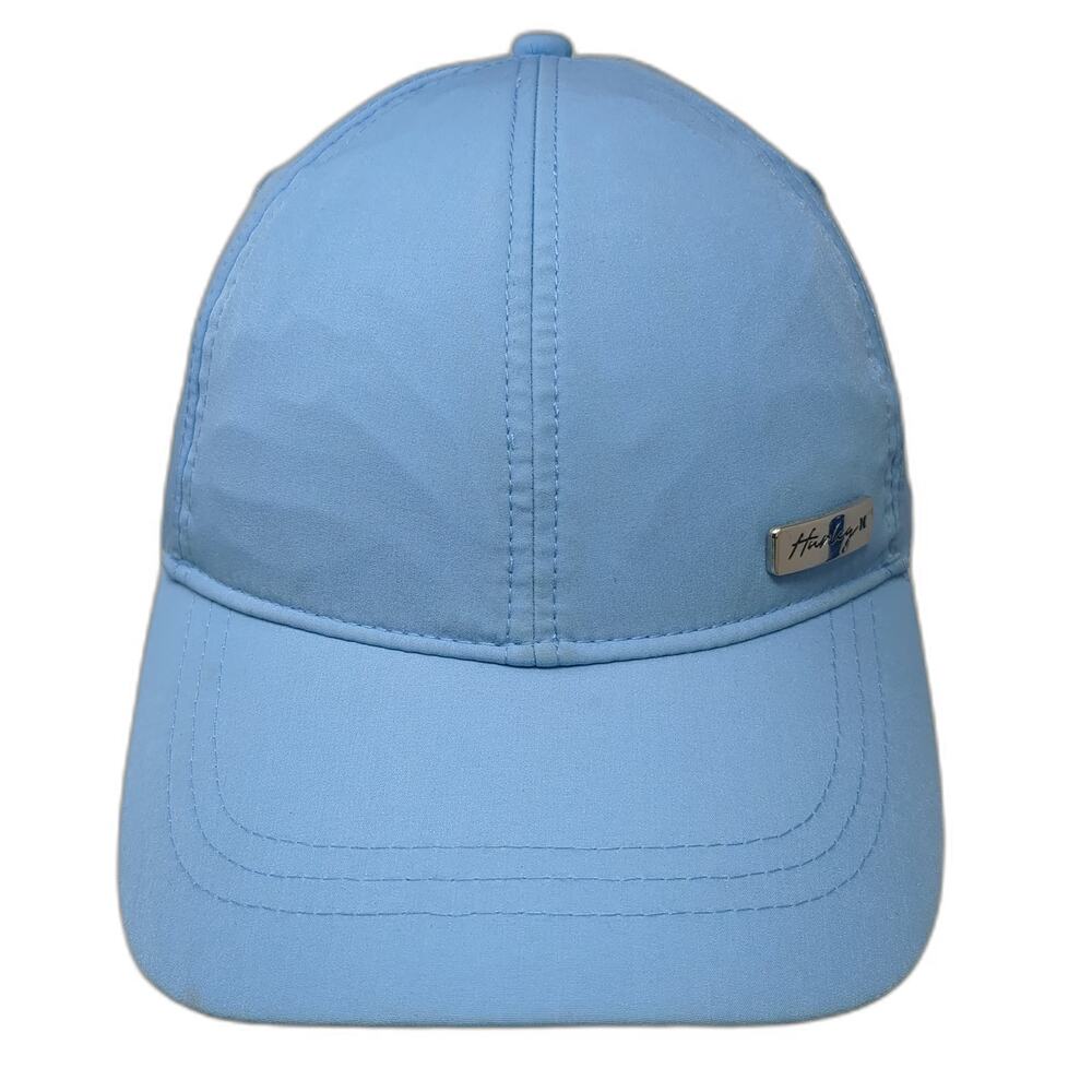 Hurley Baseball Cap Blue One Size Slideback Metal Logo Nylon Outdoor Curved Hat